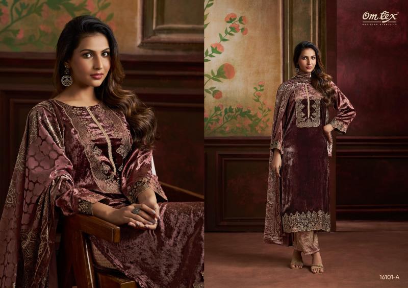 Omtex ritha vol 41 angelina cotton embroidered dress material wholesale